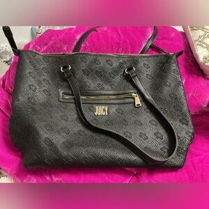 Juicy Couture Black Embossed Logo Tote